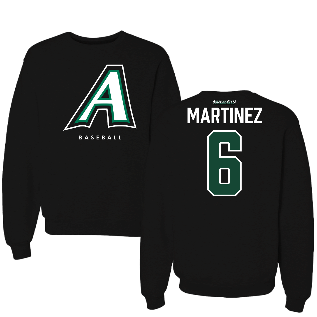 Adams State University Baseball Black Crewneck - #6 Gunner Martinez