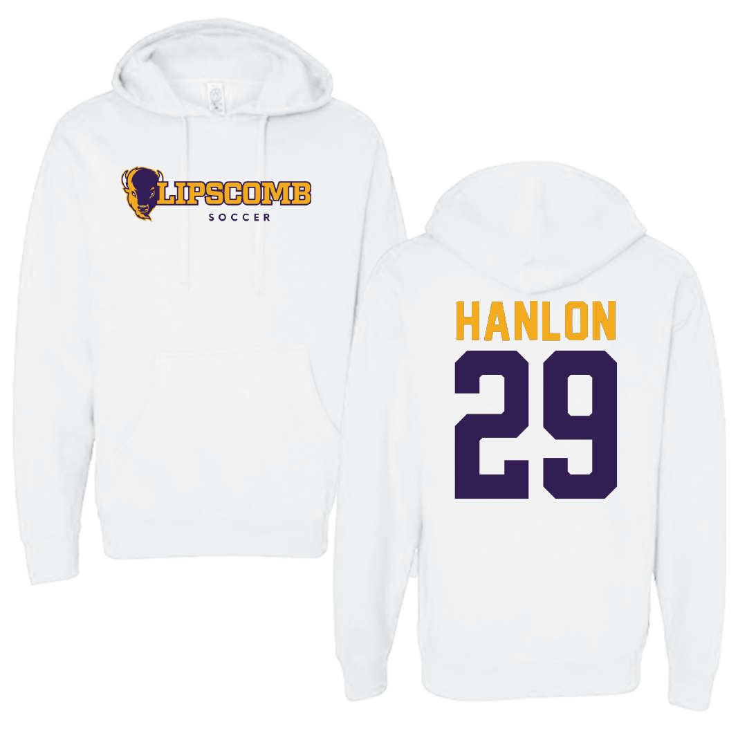 Lipscomb University Soccer White Hoodie - #29 Luke Hanlon