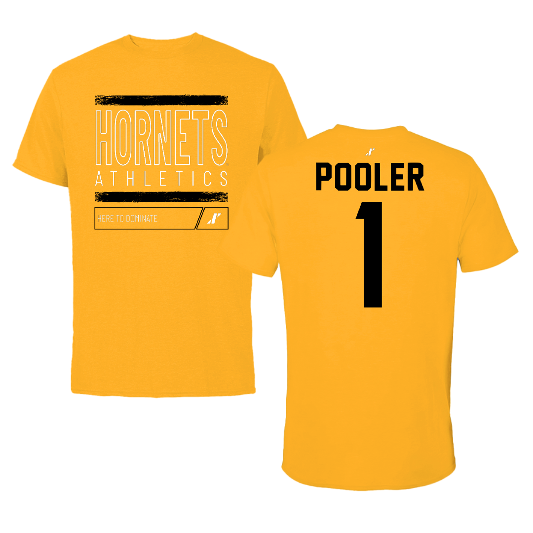 Alabama State University Basketball Gold Dominate Tee - #1 Alanah Pooler