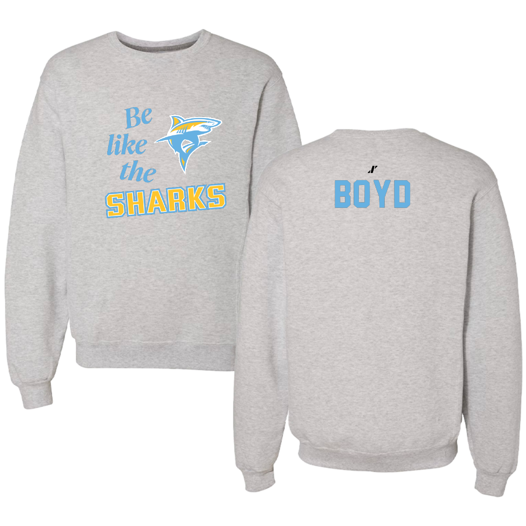 Long Island University Rugby Light Gray Be Like Us Crewneck - Maní Boyd