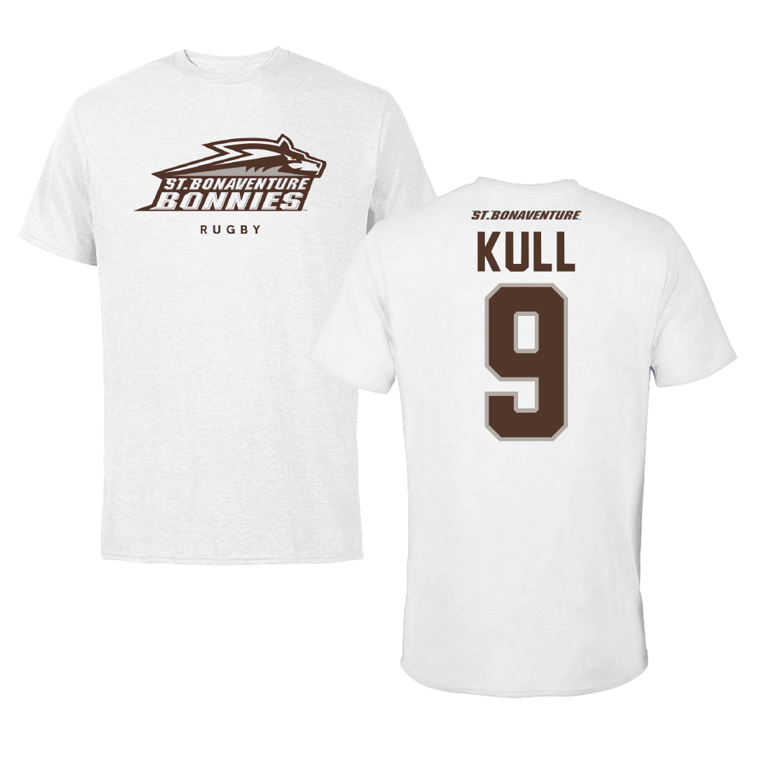 St. Bonaventure University Rugby White Performance Tee - #9 Sean Kull