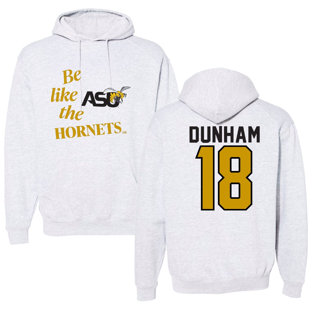 Alabama State University Soccer Light Gray Be Like Us Hoodie - #18 Morgan Dunham