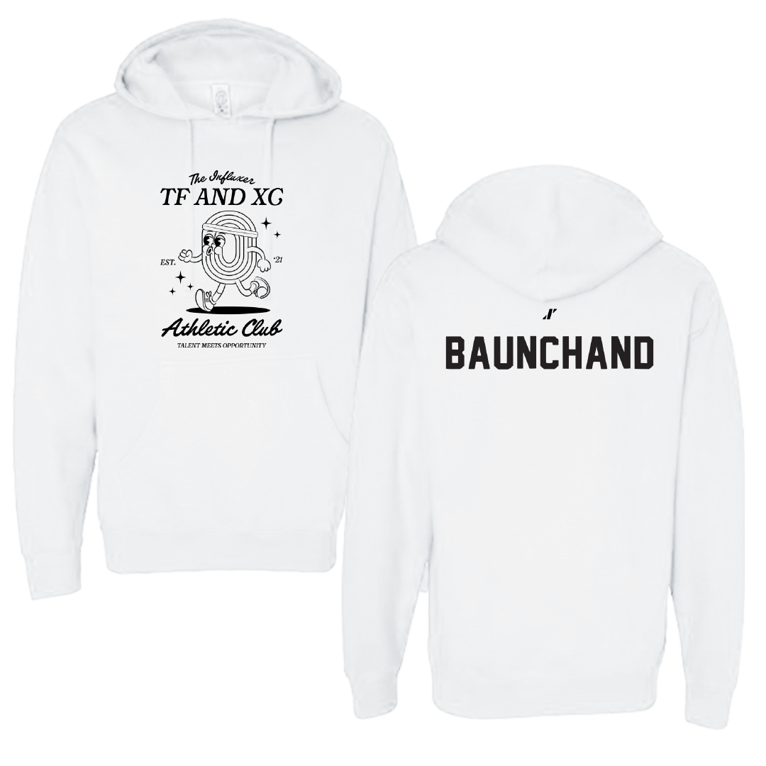 TF and XC White Influxer Athletic Club Hoodie - Courtlin Baunchand