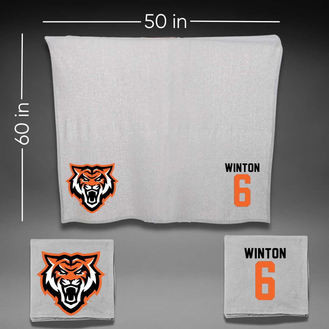 Idaho State University Soccer Gray Blanket - #6 Isabella Winton