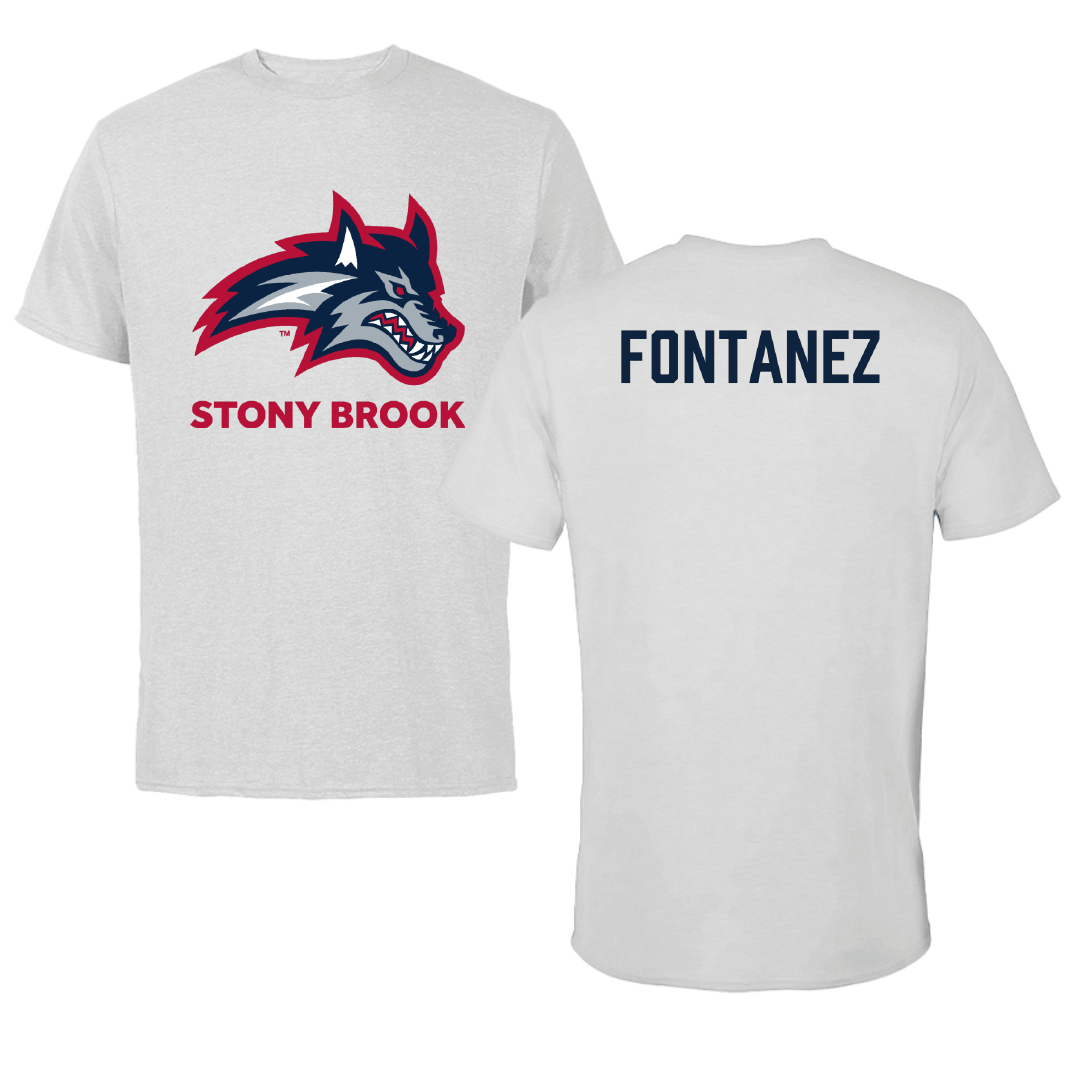 Stony Brook University TF and XC Light Gray Performance Tee - John Fontanez
