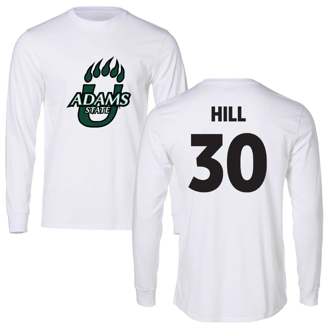 Adams State University Basketball White Long Sleeve - #30 Taejhuan Hill