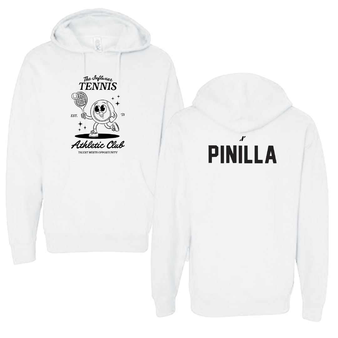 Tennis White Influxer Athletic Club Hoodie - Alejandro Pinilla