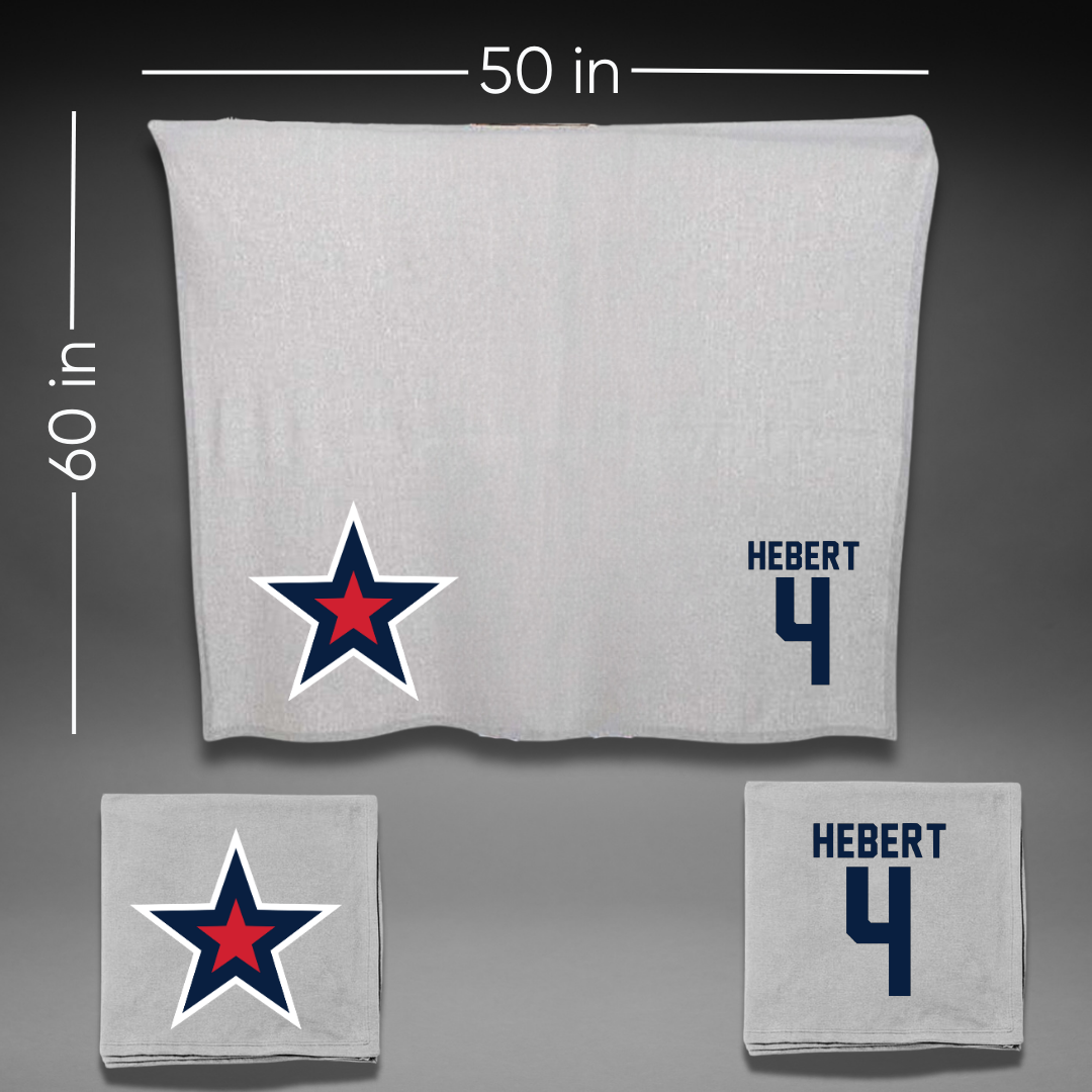 Robert Morris University Ice Hockey Gray Blanket - #4 Allyson Hebert