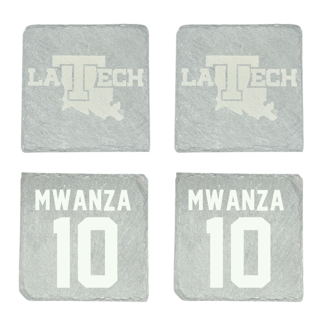 Louisiana Tech University Basketball Stone Coaster (4 Pack)  - #10 Melissa Mwanza