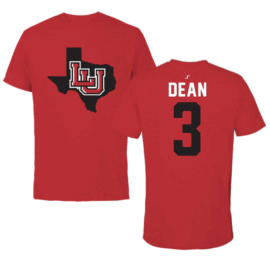 Lamar University Basketball Red State Tee - #3 Sabria Dean