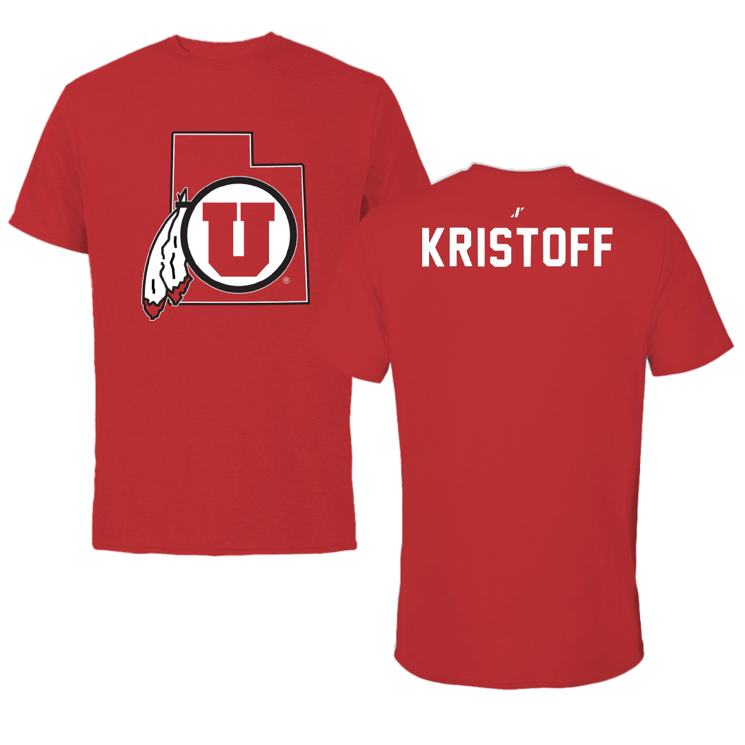 University of Utah Swimming & Diving Red State Performance Tee - Keaton Kristoff