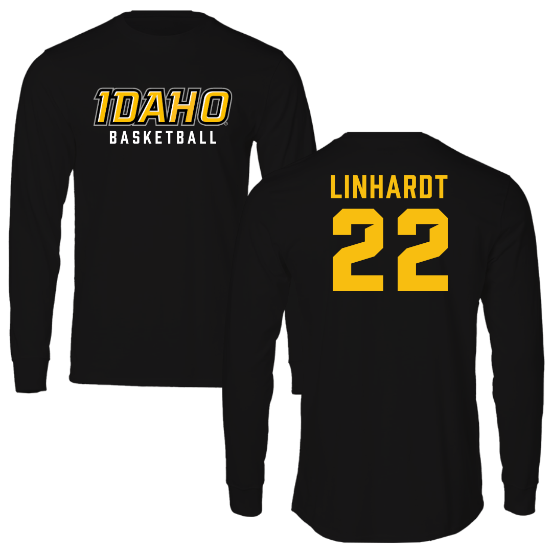 University of Idaho Basketball Black Performance Long Sleeve - #22 Tyler Linhardt
