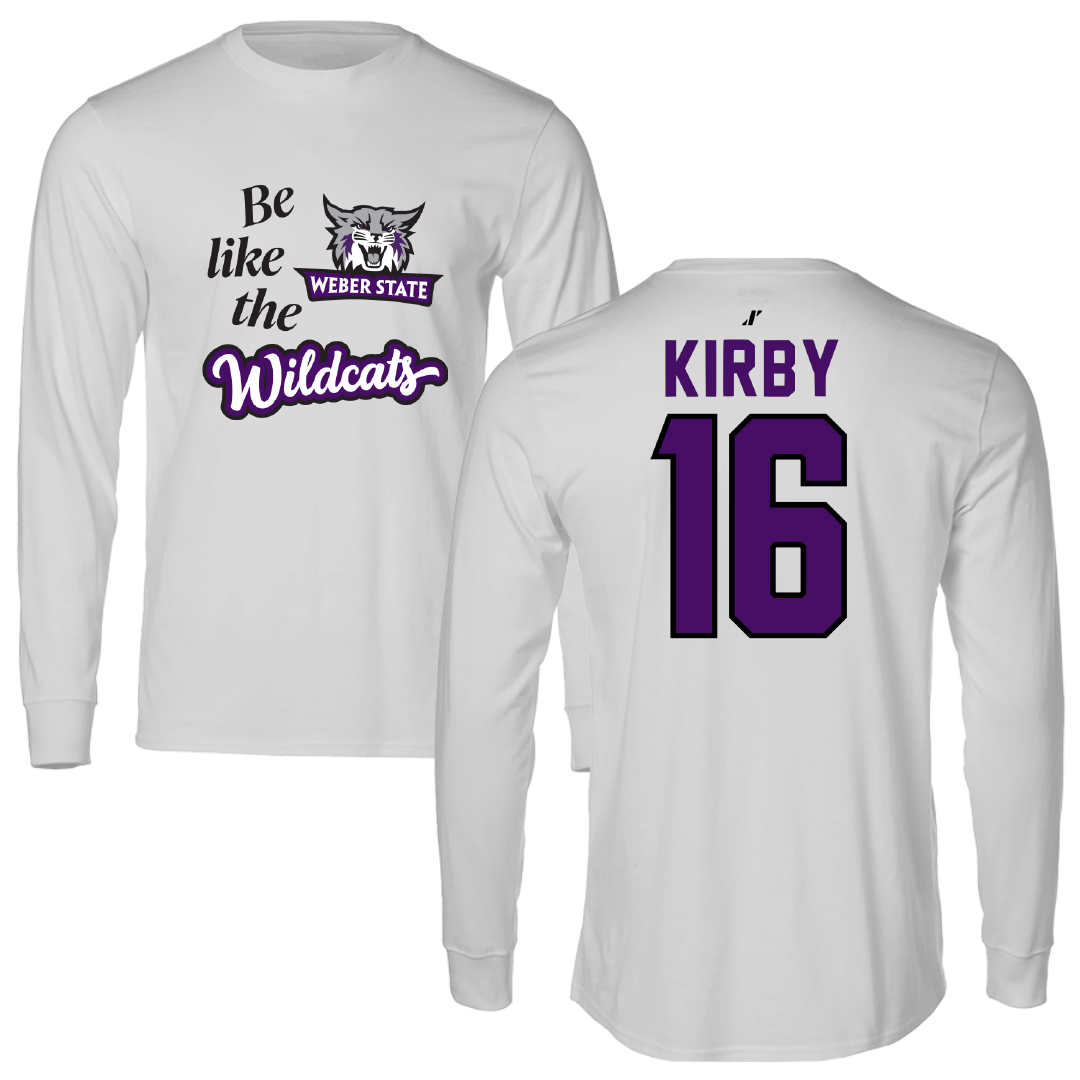 Weber State University Soccer Light Gray Be Like Us Long Sleeve - #16 Grace Kirby