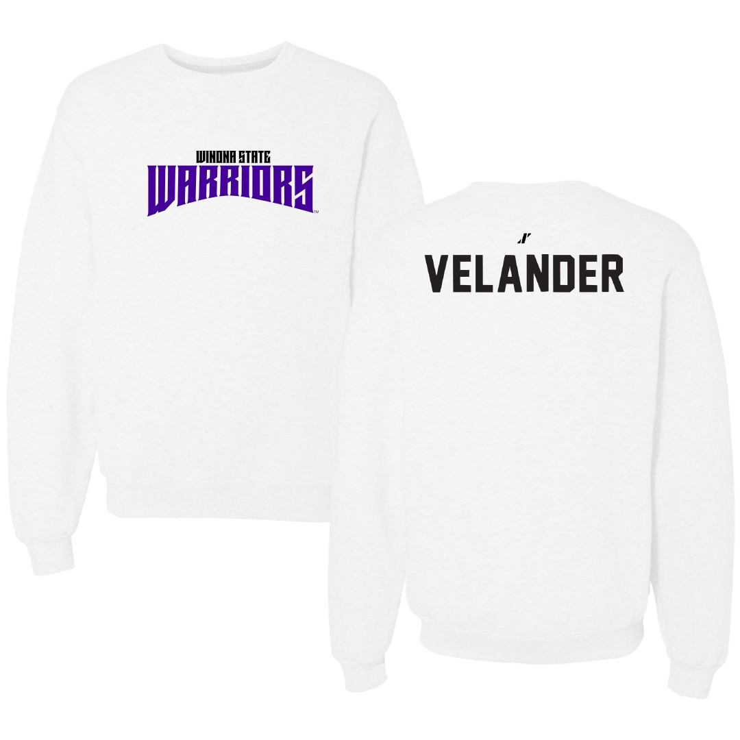 Winona State University Tennis White Classic Crewneck - Kate Velander