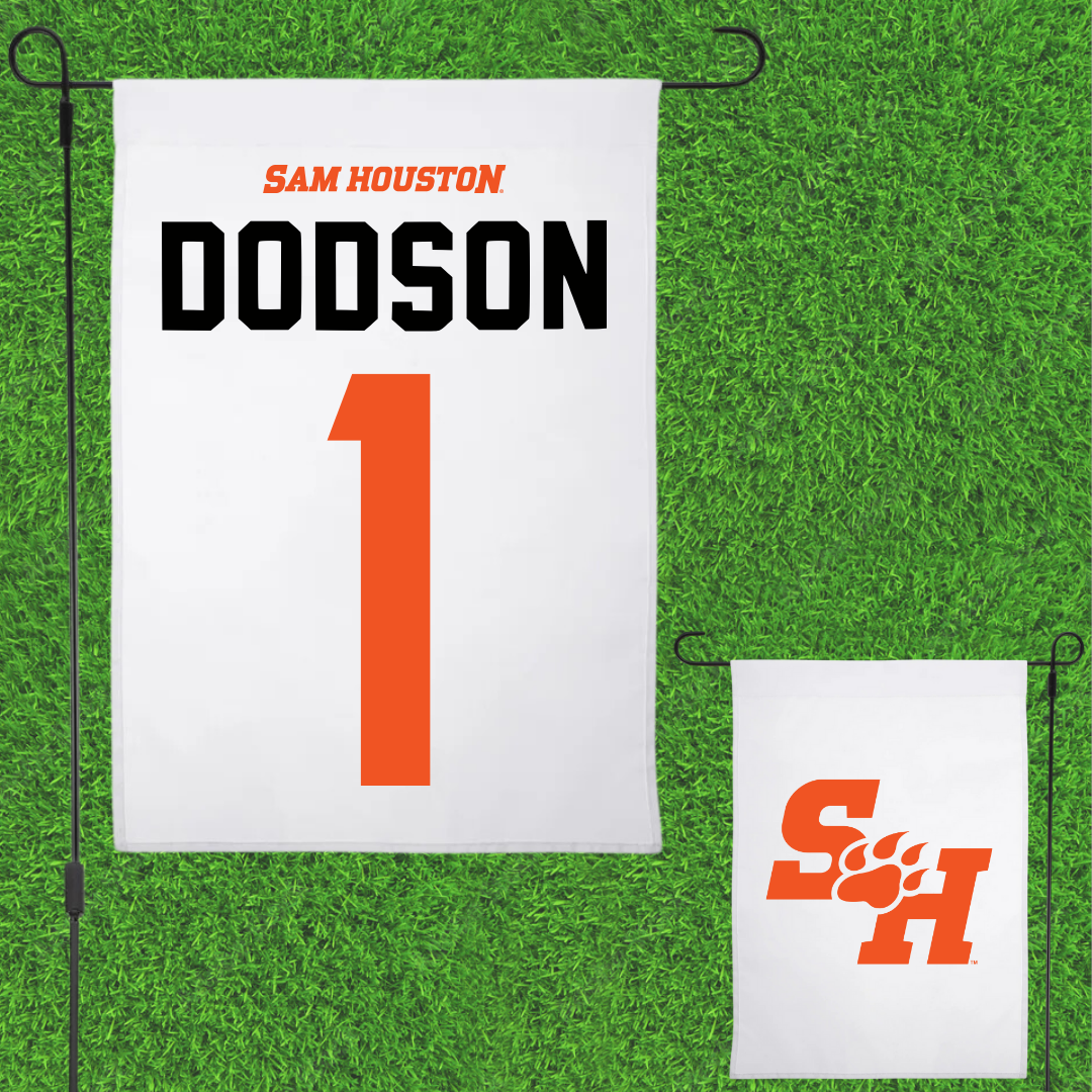 Sam Houston State University Volleyball White Garden Flag - #1 Talan Dodson