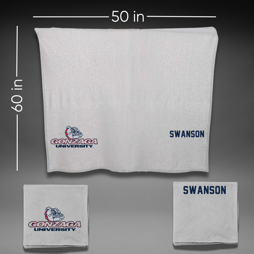 Gonzaga University TF and XC Gray Blanket - Caden Swanson