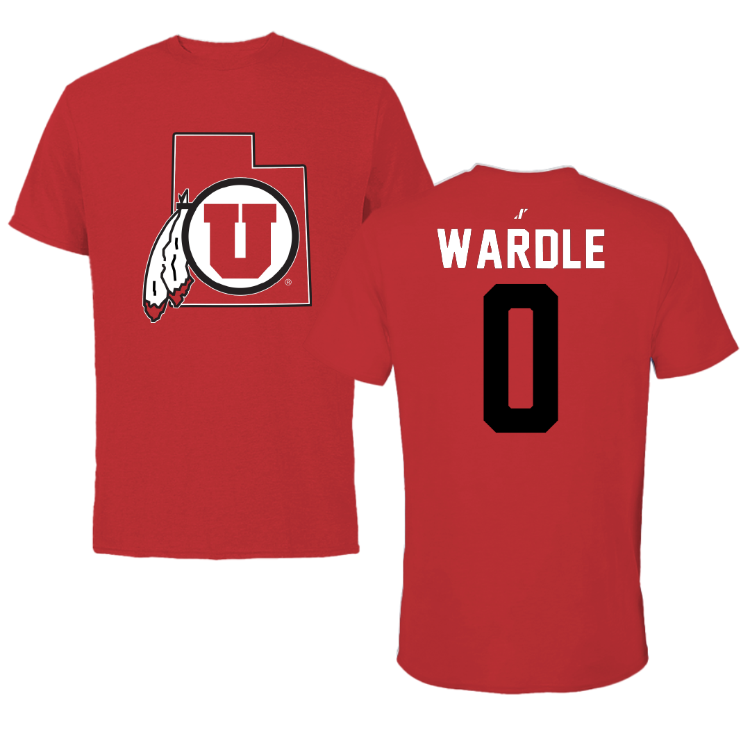 University of Utah Soccer Red State Performance Tee - #0 Kasey Wardle
