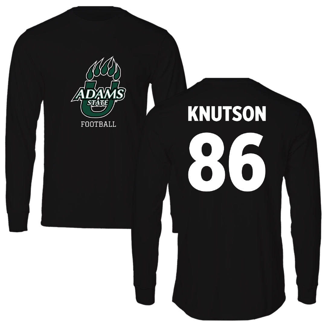 Adams State University Football Black State Performance Long Sleeve - #86 Kelin Knutson