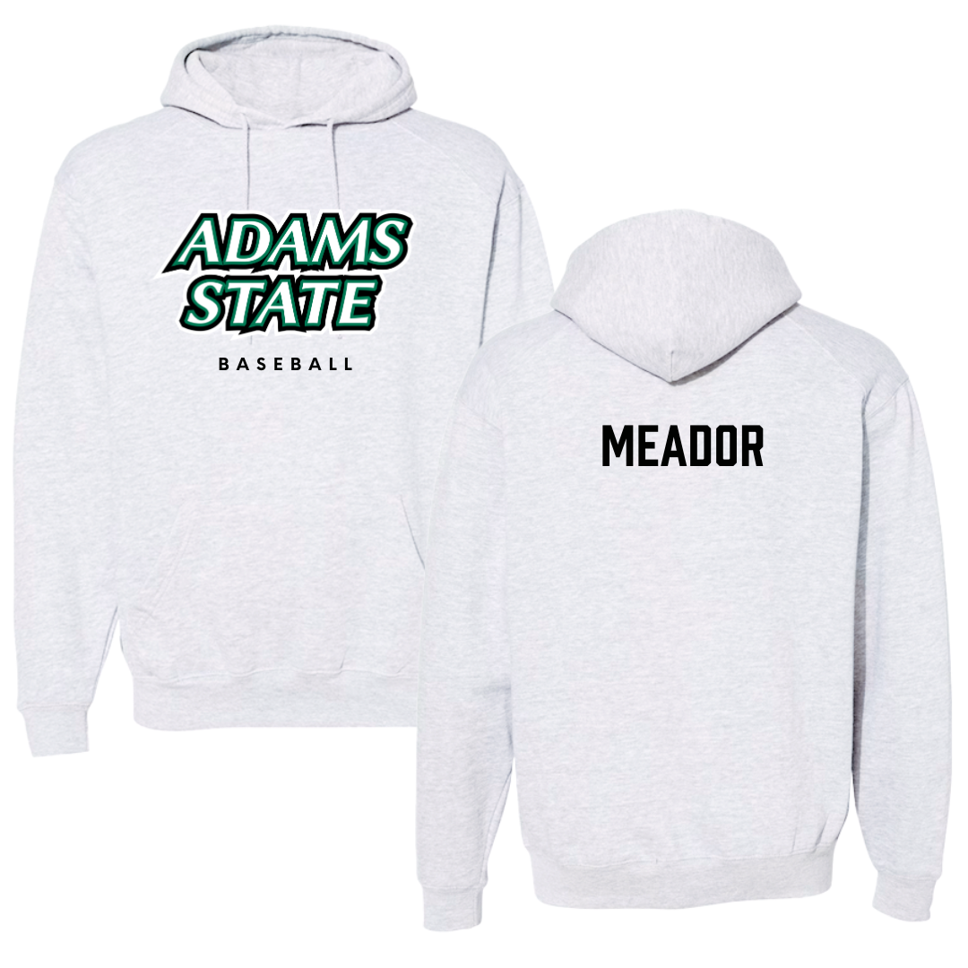 Adams State University Baseball Gray Block Hoodie - Billy Meador