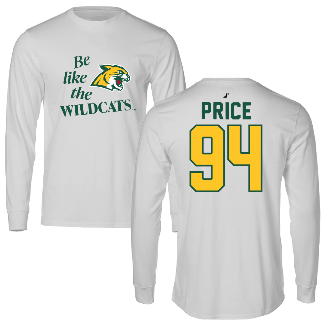 Northern Michigan University Football Light Gray Be Like Us Long Sleeve - #94 Jake Price