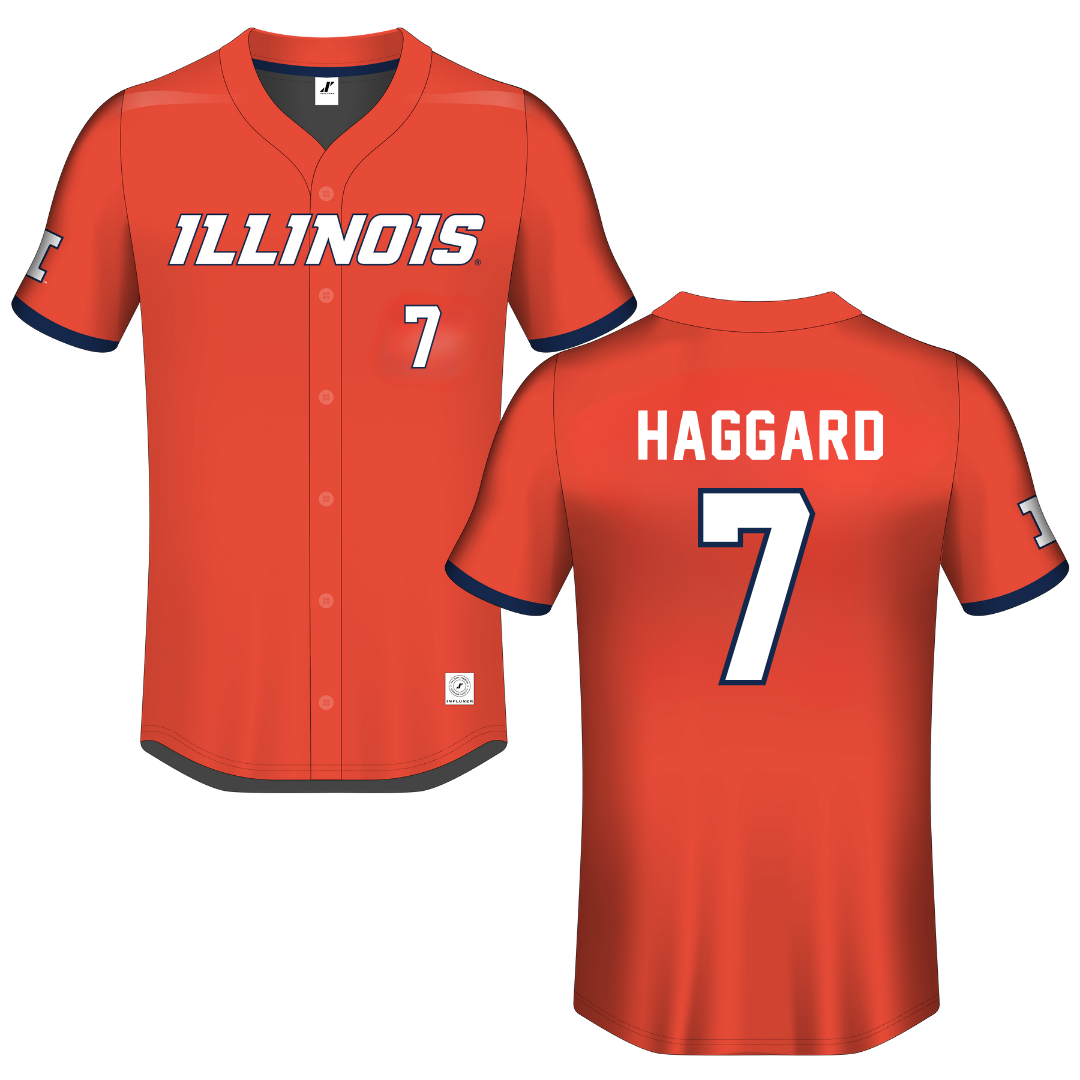 University of Illinois Orange Button-Down Jersey - #7 Ellie Haggard