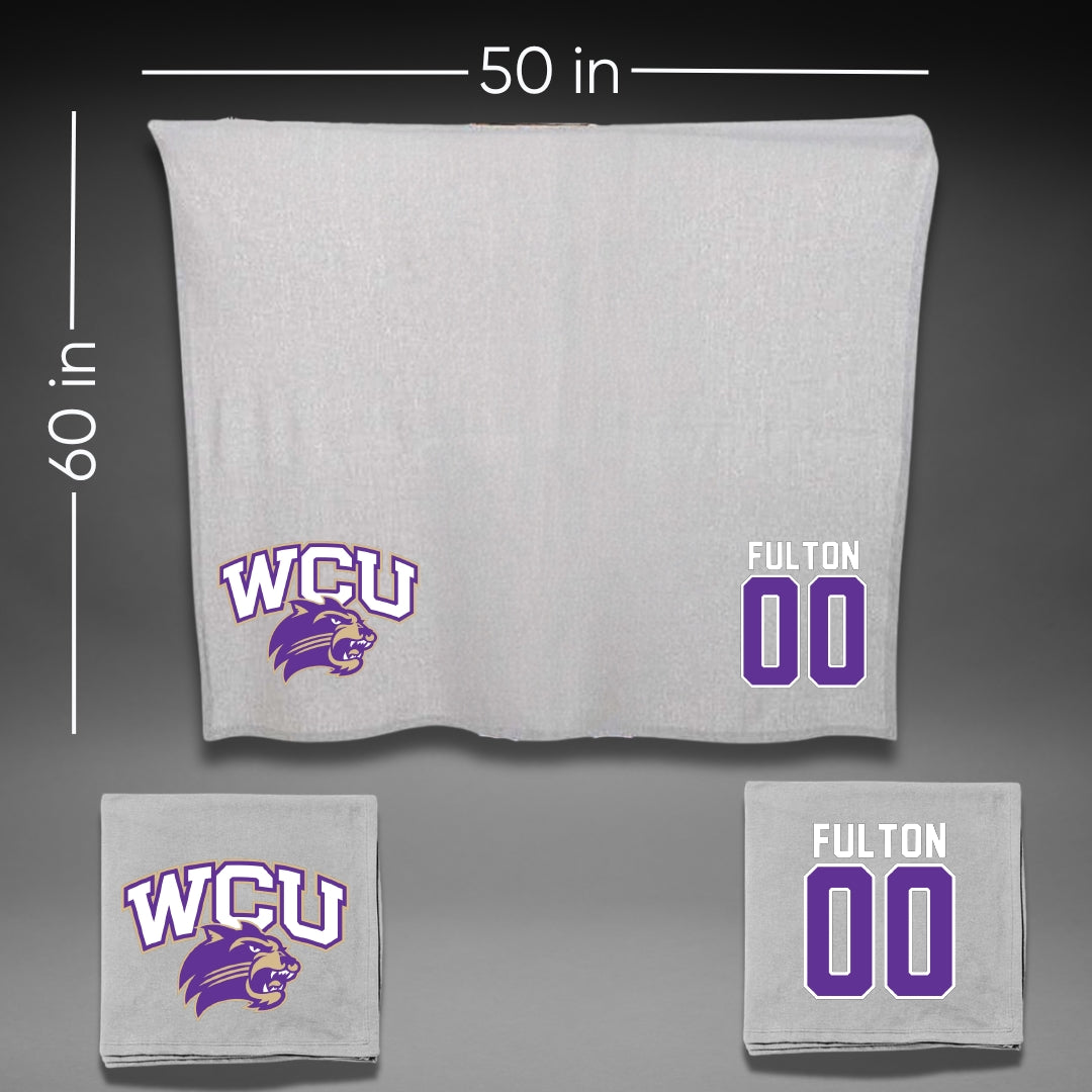 Western Carolina University Softball Gray Blanket - #00 Amanda Fulton