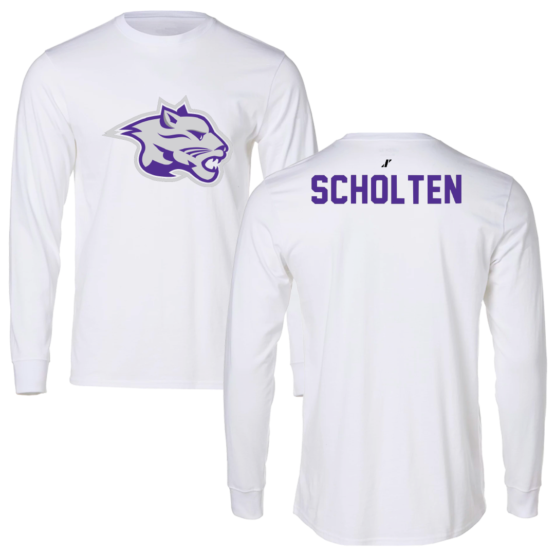 Young Harris College Tennis White Performance Long Sleeve - Maud Scholten