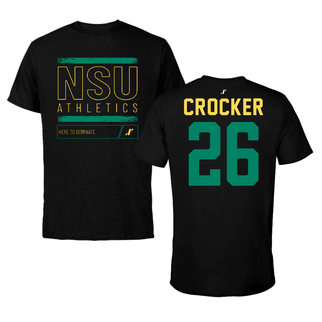 Norfolk State University Baseball Black Dominate Tee - #26 Myles Crocker