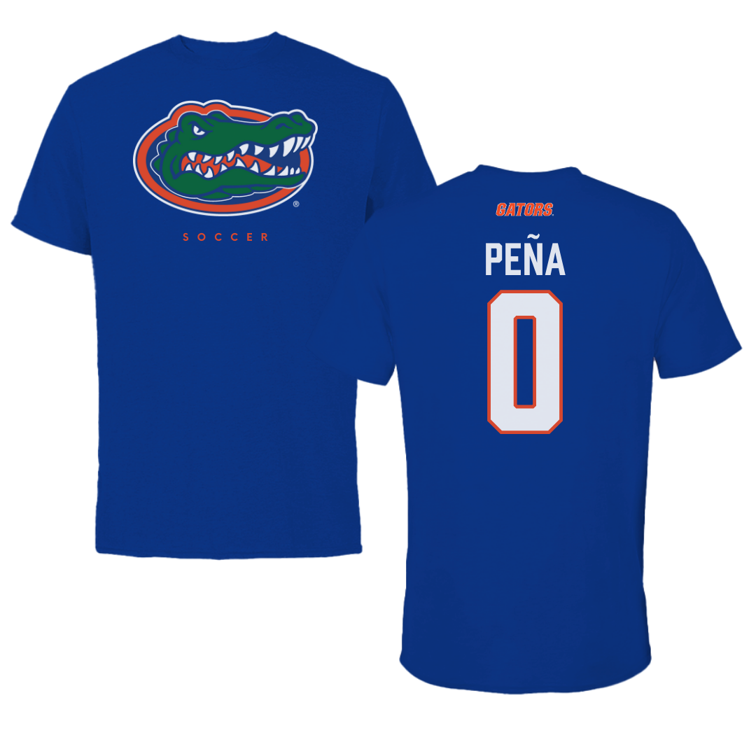 University of Florida Soccer Blue Tee - #0 Paloma Peña