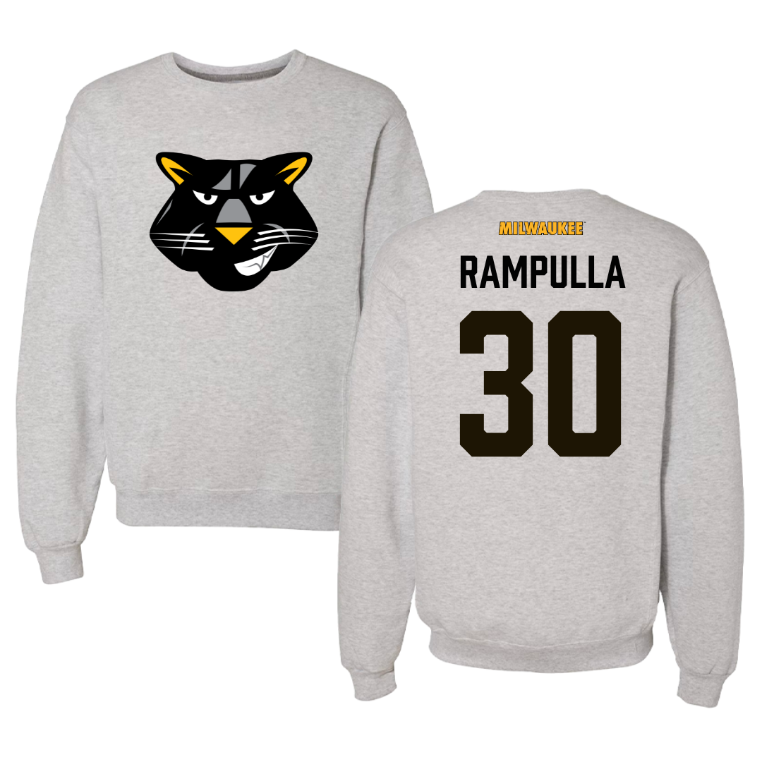 University of Wisconsin-Milwaukee Basketball Gray Crewneck - #30 Sophia Rampulla