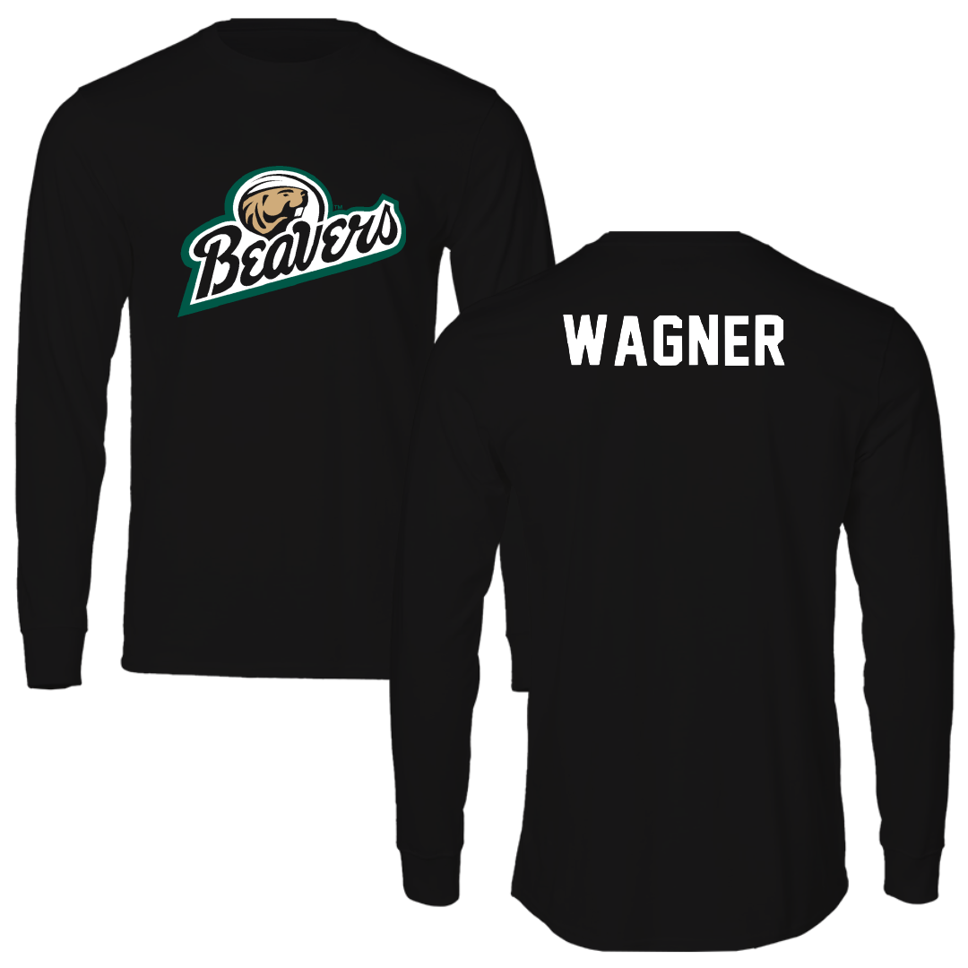 Bemidji State University TF and XC Black Performance Long Sleeve - Maya Wagner