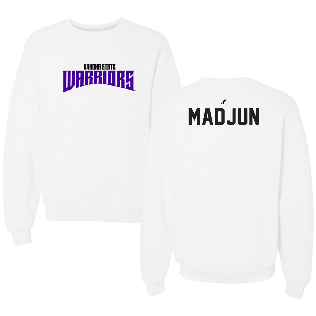 Winona State University Tennis White Classic Crewneck - Alexandra Madjun