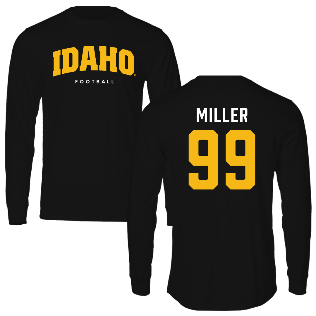 University of Idaho Football Black Performance Long Sleeve - #99 Trevor Miller