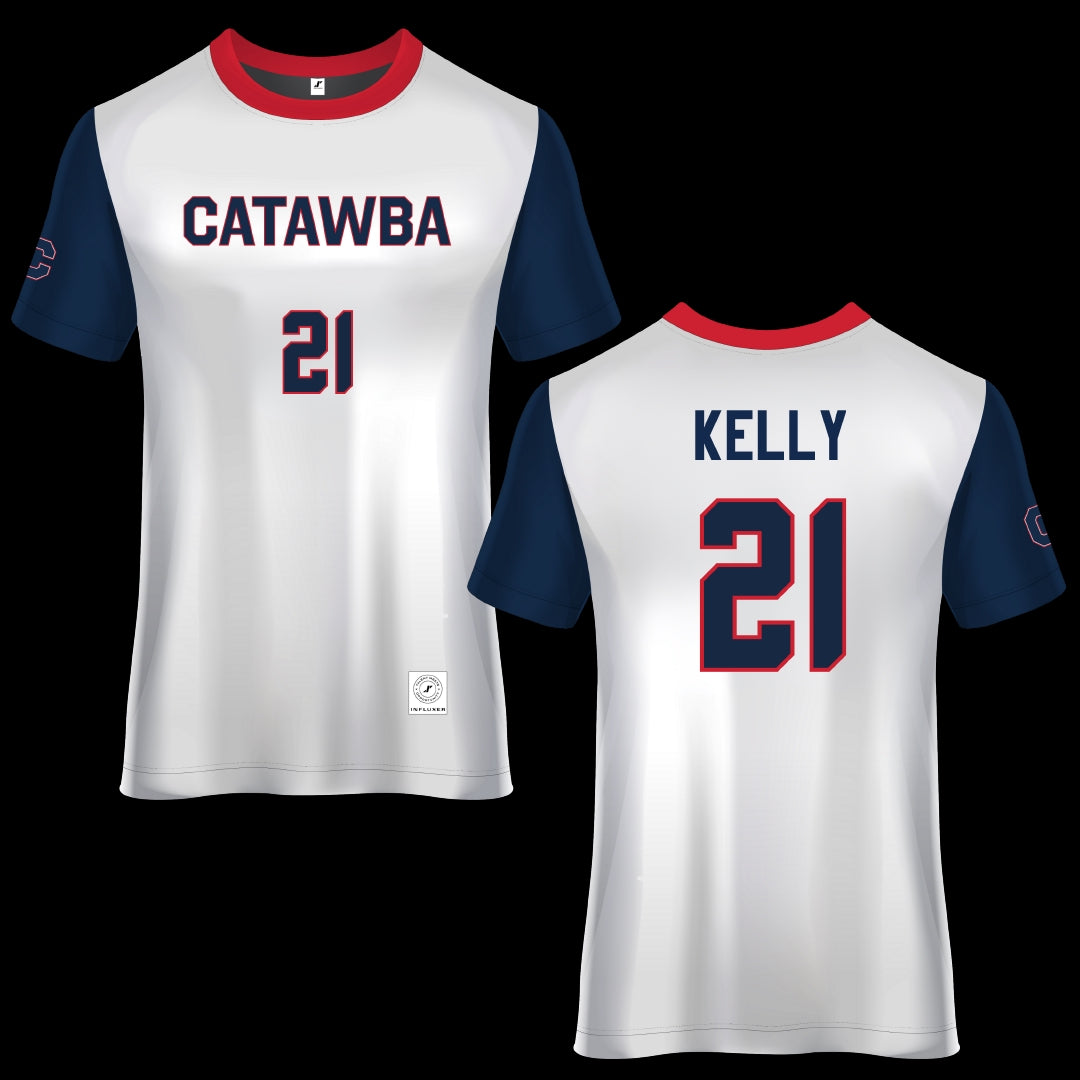 Catawba College White Soccer Jersey - #21 Tomas Kelly