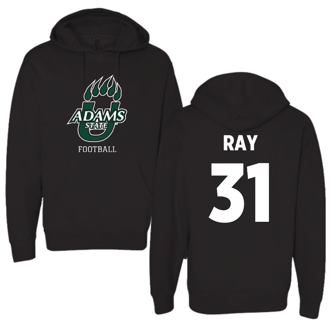 Adams State University Football Black Hoodie - #31 Zach Ray