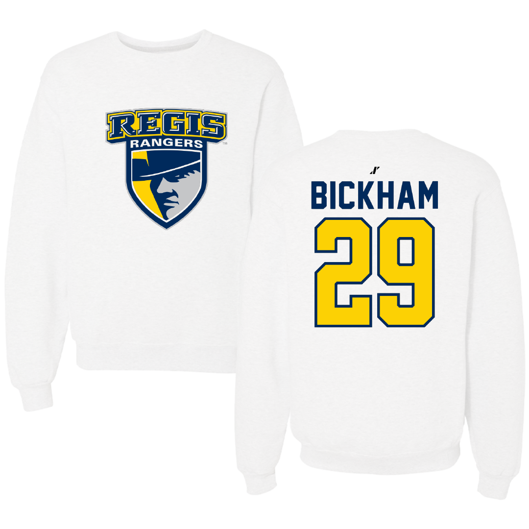 Regis University (Colorado) Soccer White Crewneck - #29 Brielle Bickham
