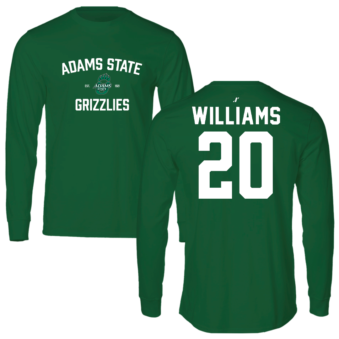 Adams State University Basketball Green General Long Sleeve - #20 Luke Williams