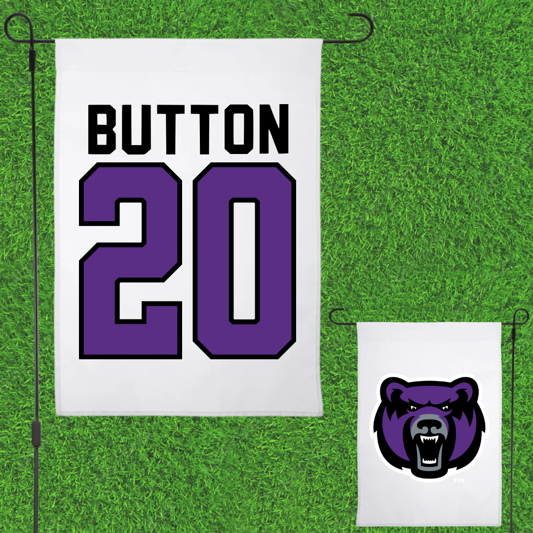 University of Central Arkansas Volleyball White Garden Flag - #20 Greyson Button