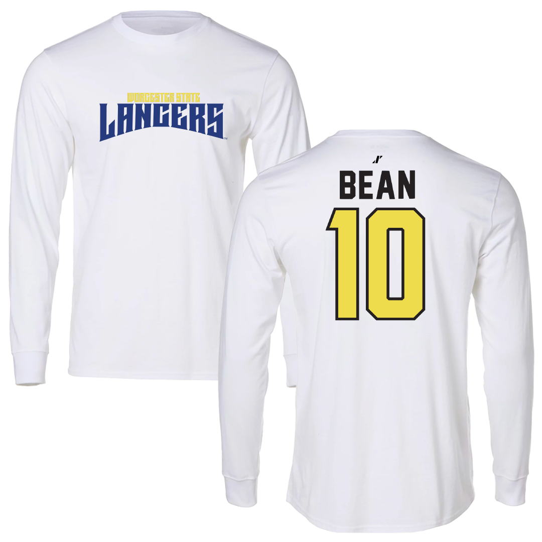 Worcester State University Baseball White Classic Performance Long Sleeve - #10 Mike Bean