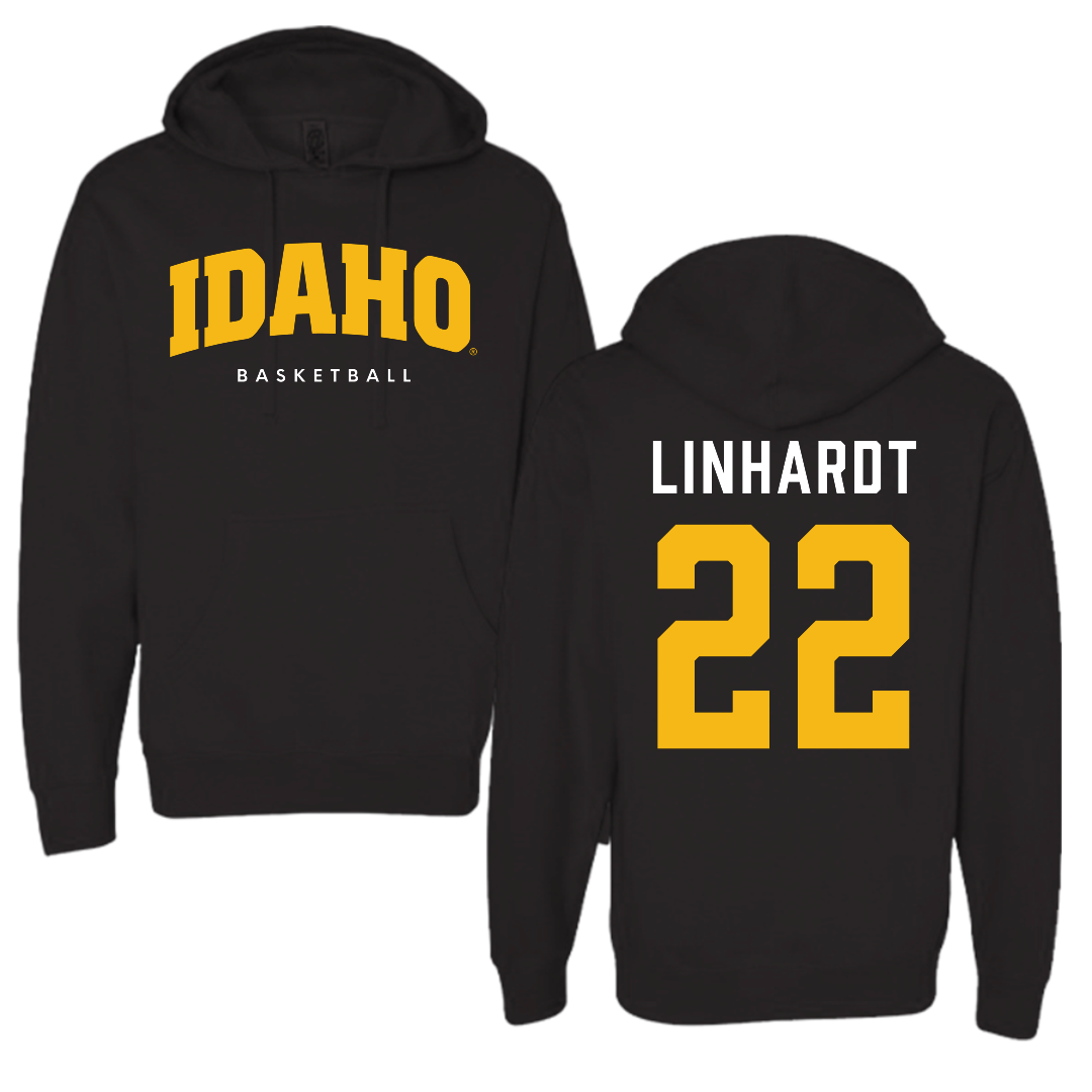 University of Idaho Basketball Black Idaho Hoodie - #22 Tyler Linhardt