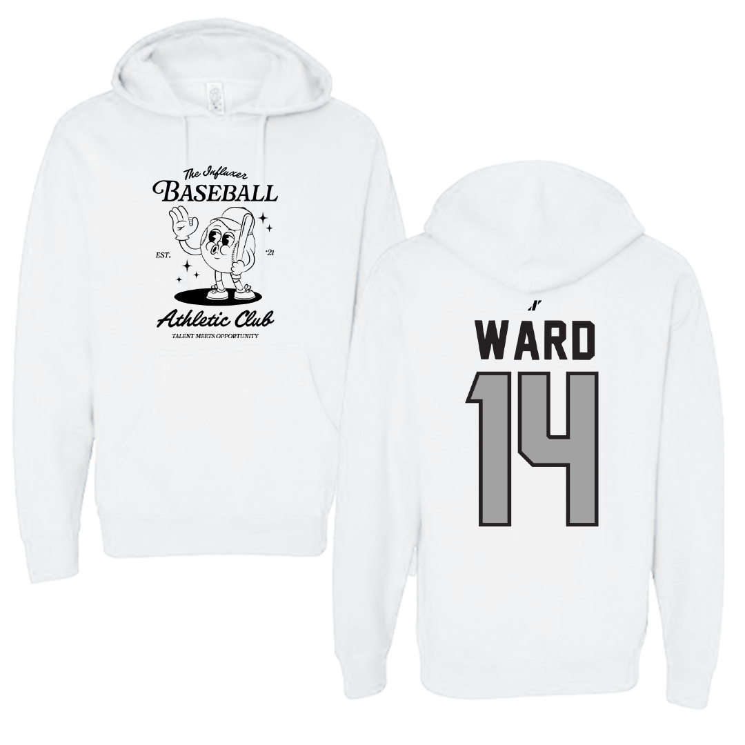 Baseball White Influxer Athletic Club Hoodie - #14 Ryan Ward