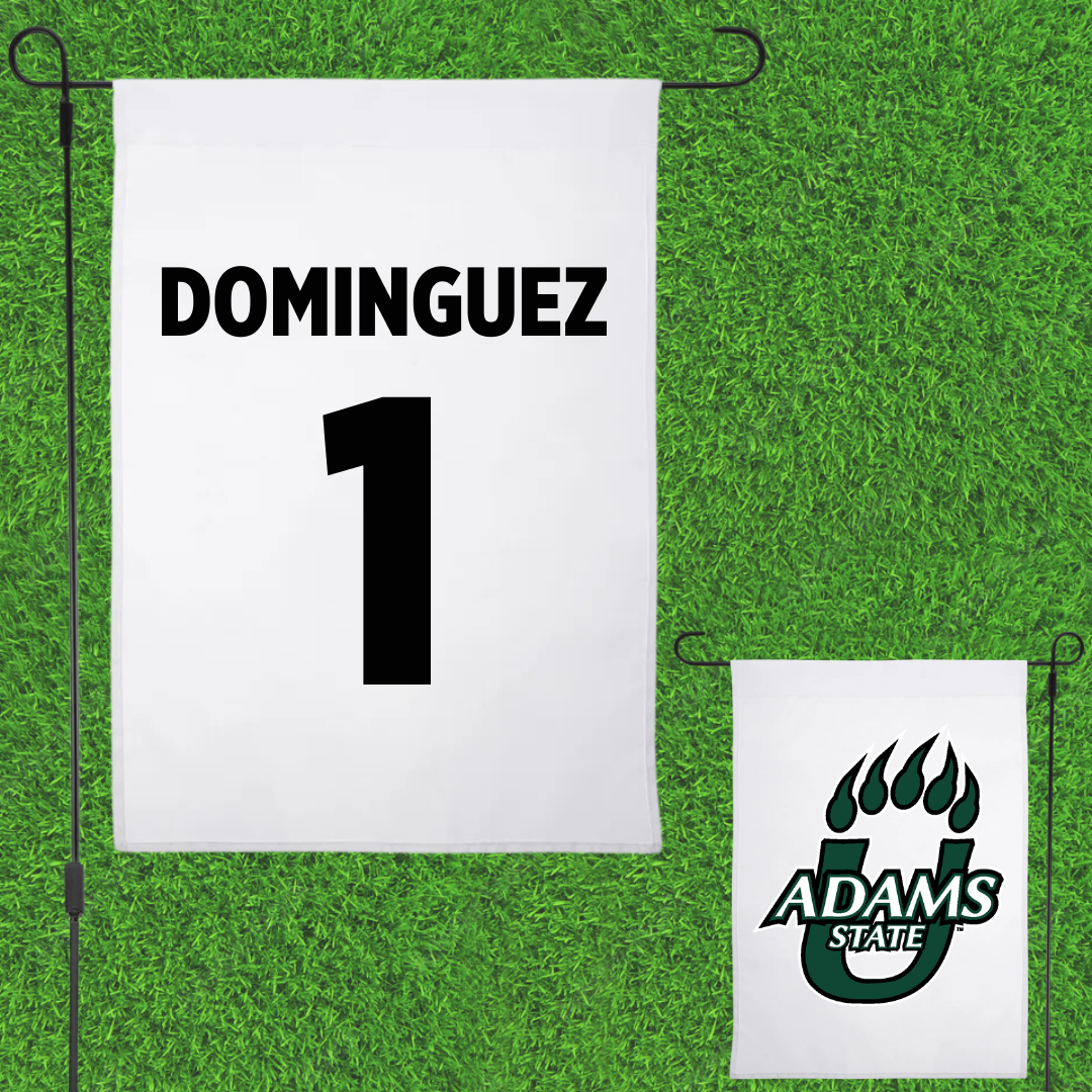 Adams State University Basketball White Garden Flag - #1 Harmanie Dominguez