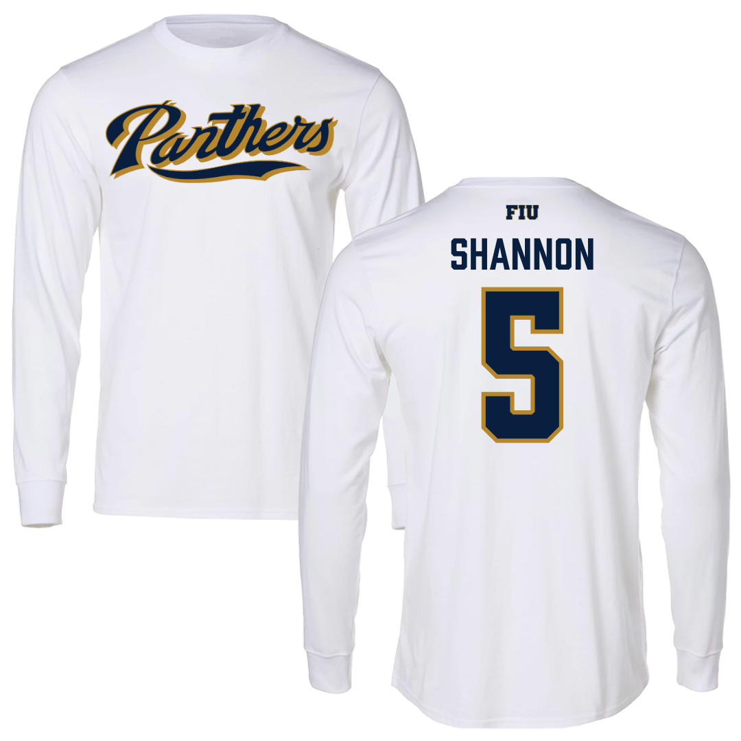Florida International University Football White Panthers Long Sleeve - #5 Steven Shannon