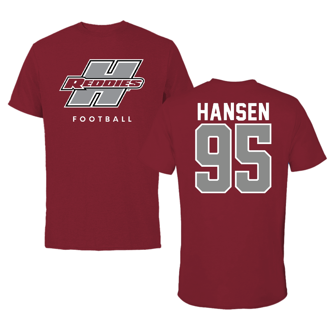 Henderson State University Football Cardinal Performance Tee - #95 Christian Hansen