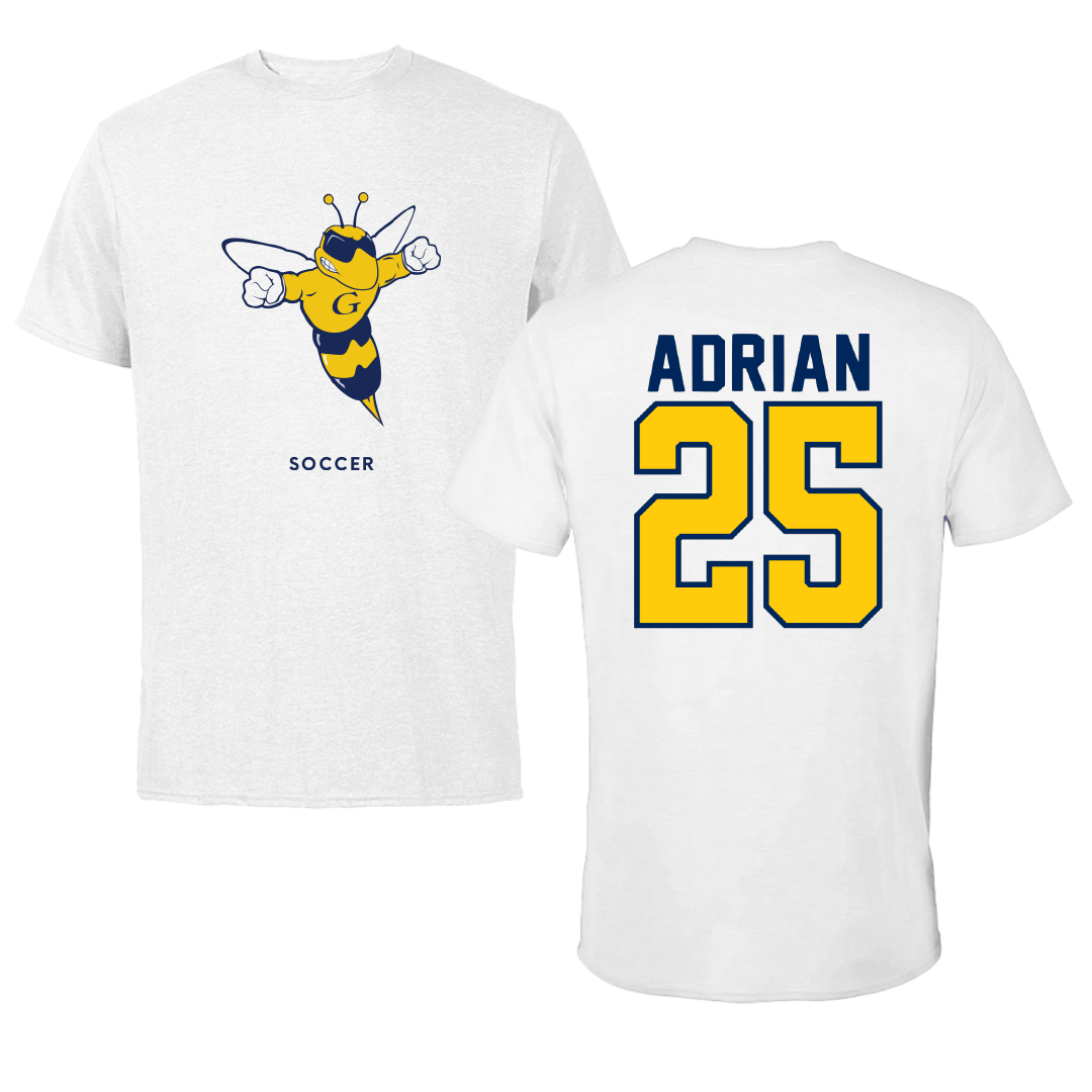 Graceland University Soccer White Performance Tee - #25 Ashton Adrian