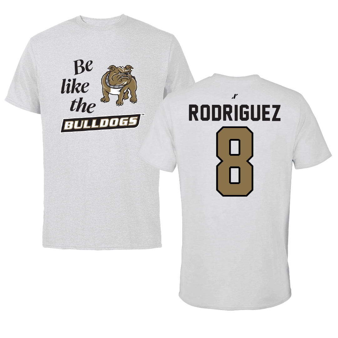 Bryant University Soccer Light Gray Be Like Us Tee - #8 Diego Rodriguez