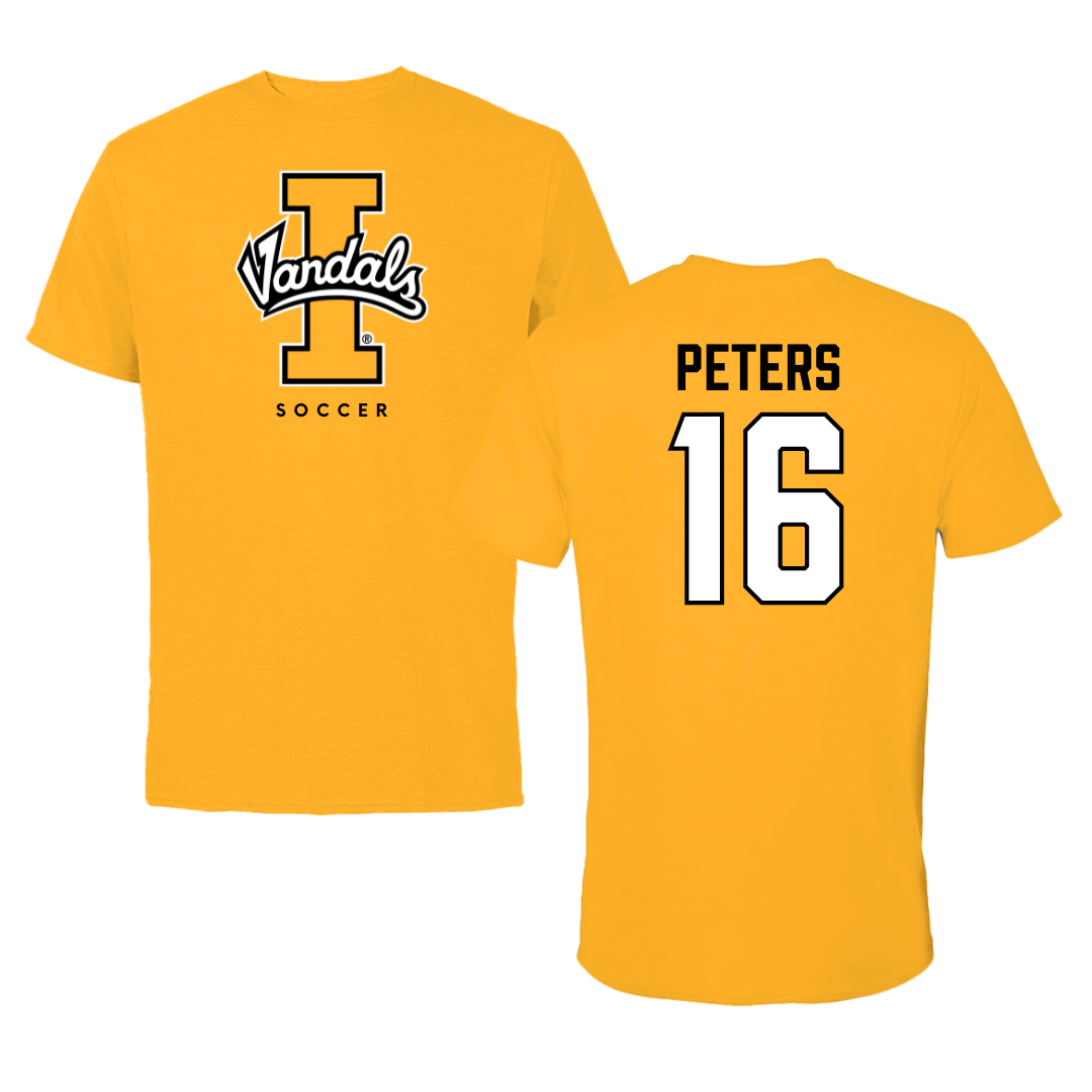 University of Idaho Soccer Gold Tee - #16 Tori Peters