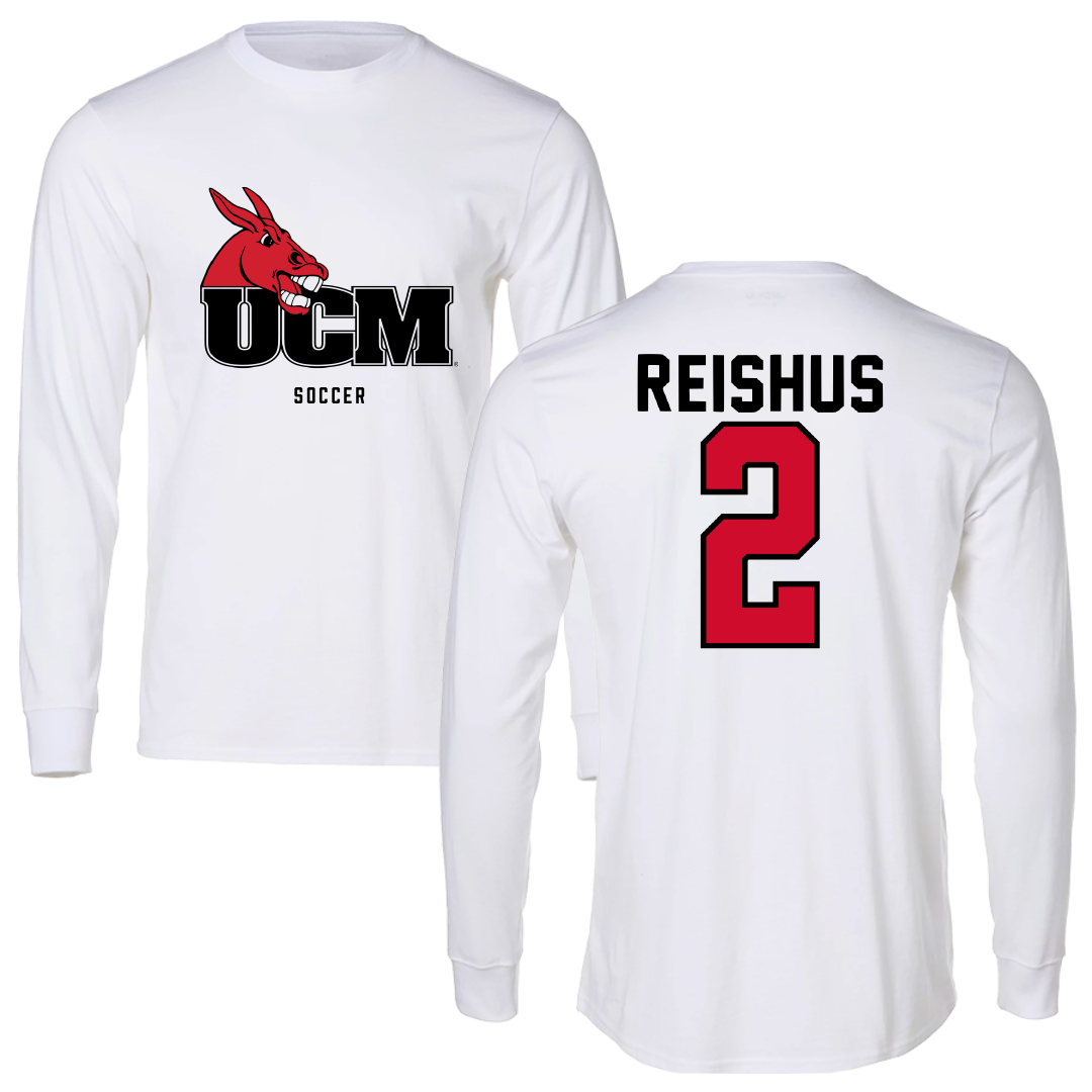 University of Central Missouri Soccer White Long Sleeve - #2 Laney Reishus