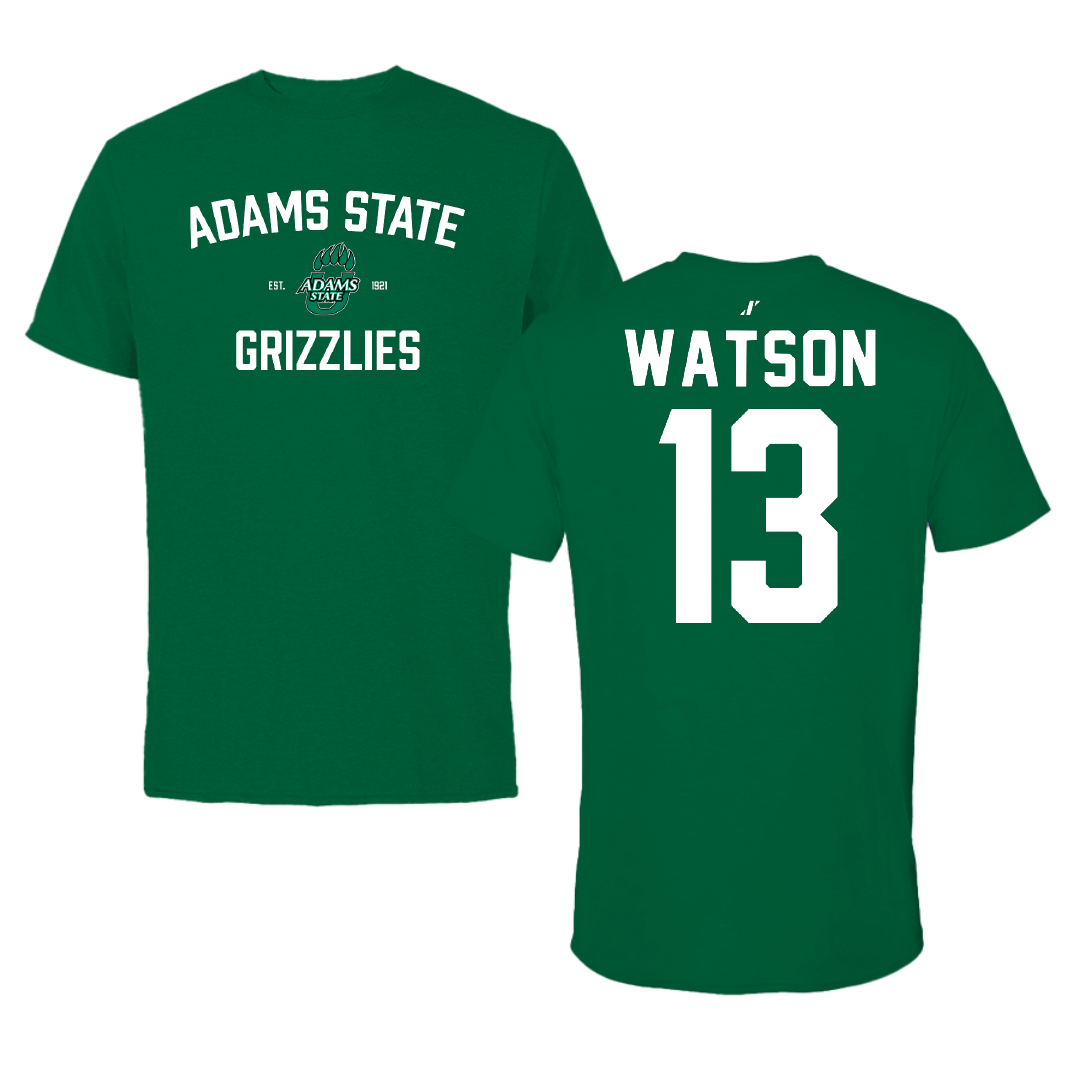 Adams State University Basketball Green General Performance Tee - #13 Celina Watson