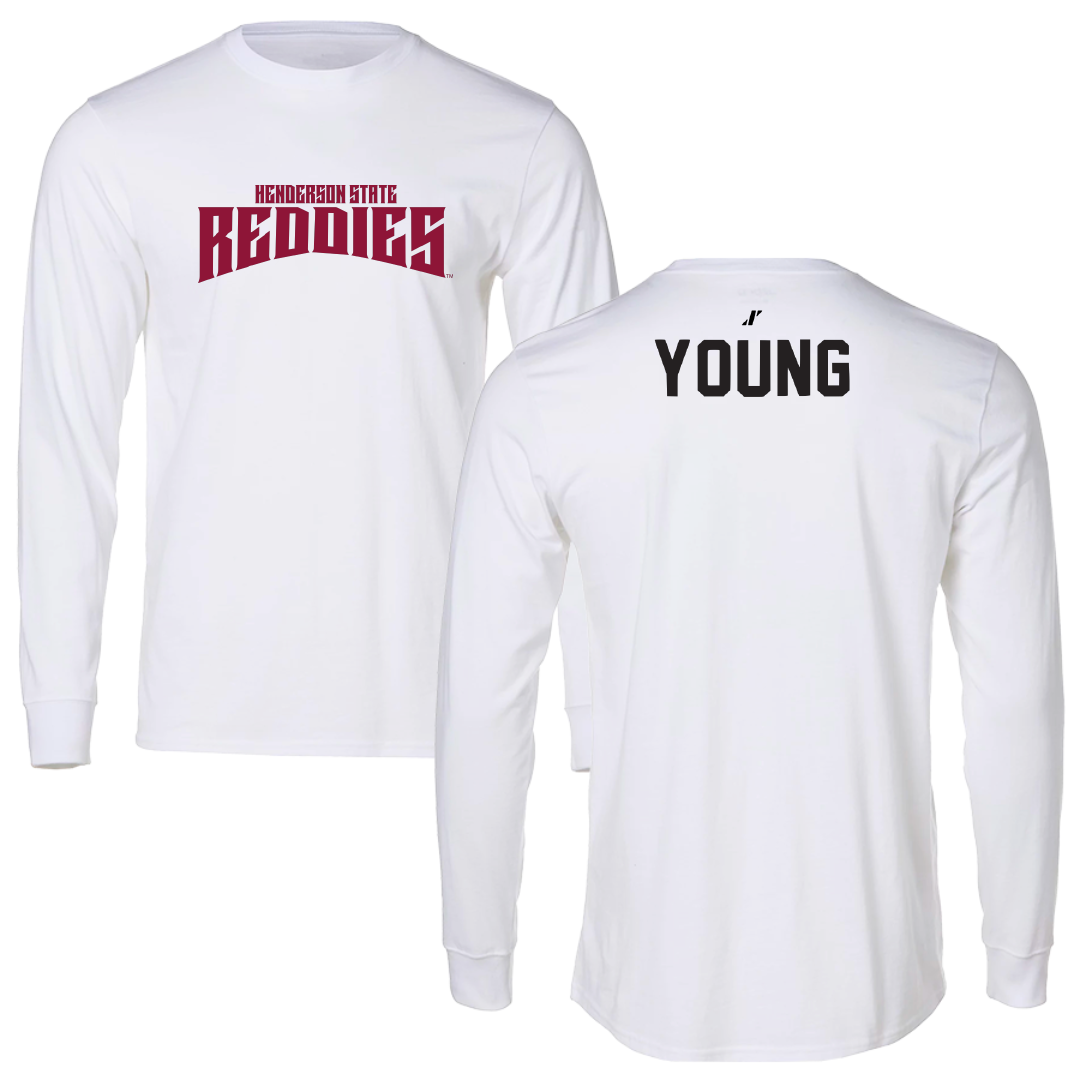 Henderson State University Cheer White Classic Long Sleeve - Gracie Young